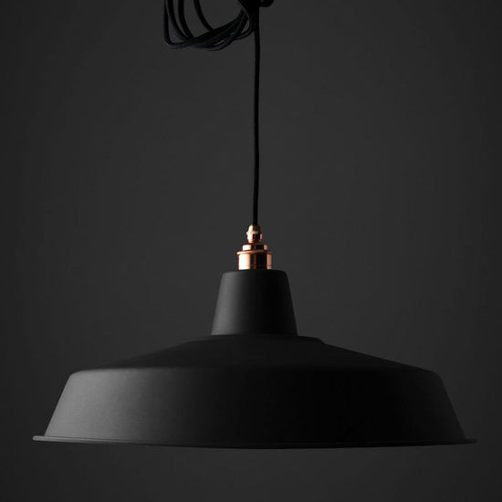 Lampenschirm Black Classic XL / Mattschwarz & Weiss