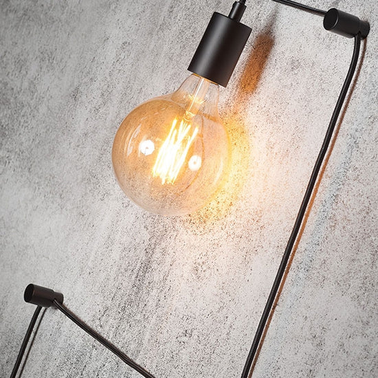 Wandleuchte 'Snur', schwarz