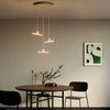 Pendelleuchte esse14 S14d, 3-flammig asymmetrisch, Baldachin Rose-One – Weiss