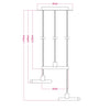 Pendelleuchte esse14 S14d, 3-flammig asymmetrisch, Baldachin Rose-One – Weiss