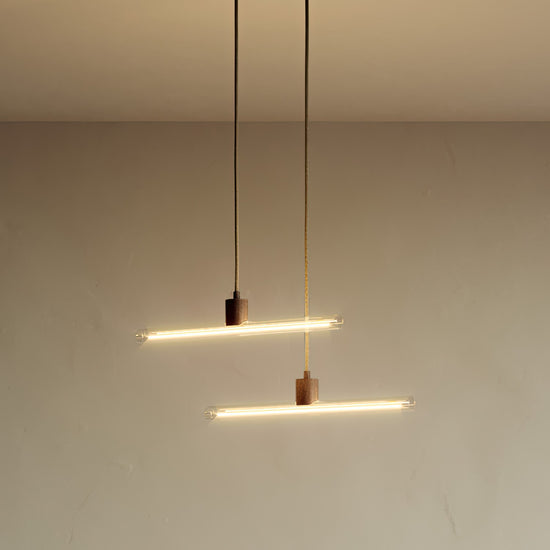 Pendelleuchte esse14 S14d – Wengé-Optik