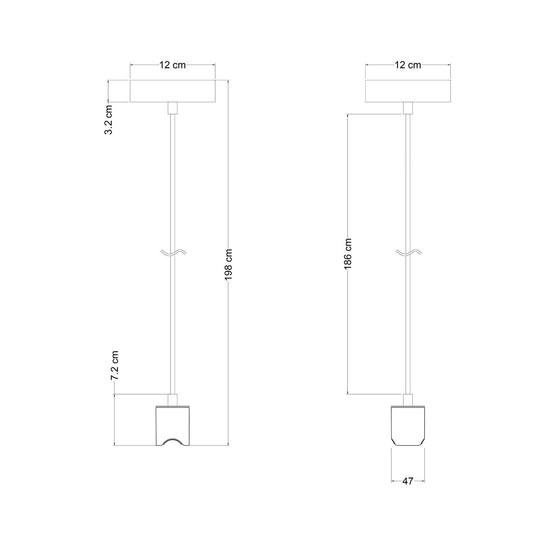 Pendelleuchte esse14 S14d – Wengé-Optik
