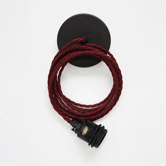 Hängeleuchte Nostalgia / Bordeaux, Schwarz