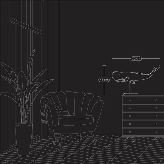 Pottwal, gold Aluminium