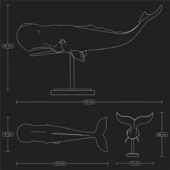 Pottwal, gold Aluminium