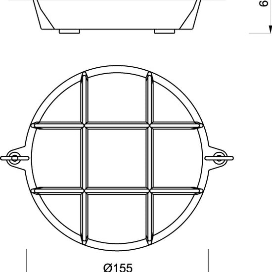 Schiffslampe Messing / Rund, Klarglas, 15cm