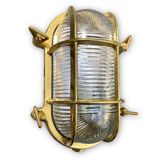 Schiffslampe Messing / Oval