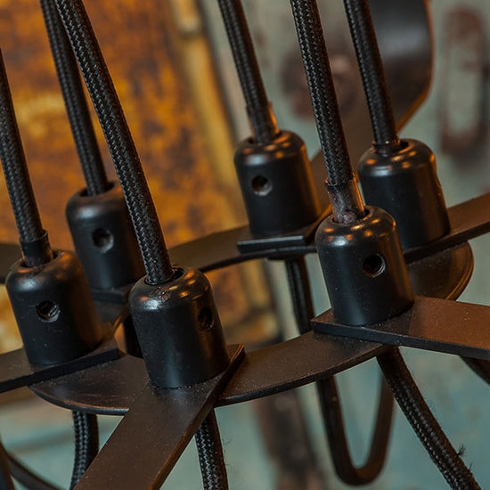 Kronleuchter 'Schreiber', 6-armig, schwarz