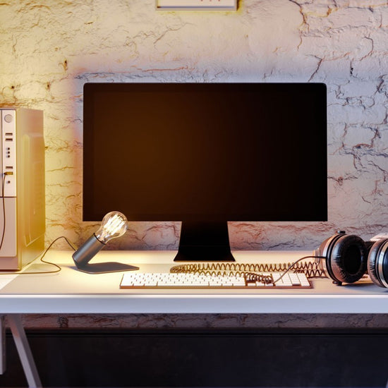 SI! 5V Tischlampe Bronze satiniert mit Sockel