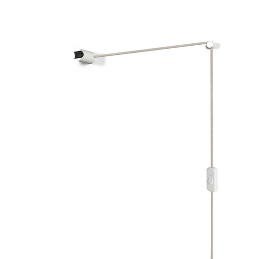 Spostaluce-Leuchte esse14 S14d mit Stecker und Schalter – Weiss