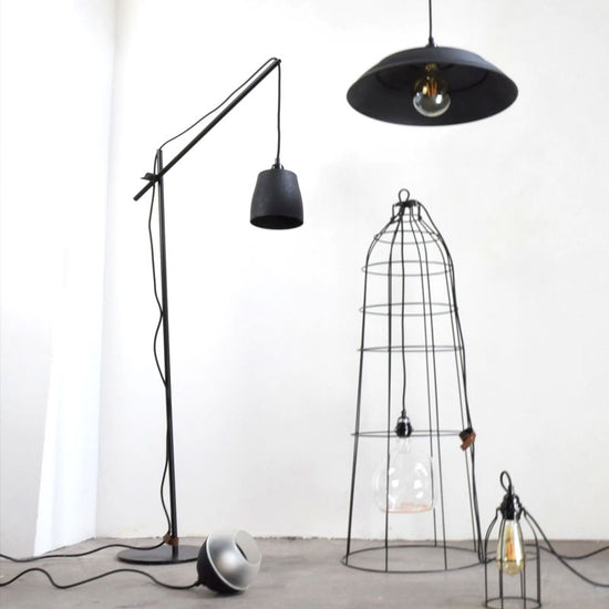 Stehleuchte ASYM, mattschwarz