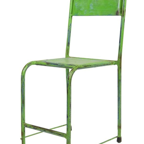 Stuhl 'Java' aus Alteisen, hellgrün