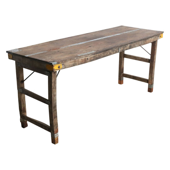 Ausklappbarer Esstisch aus Altholz, Länge ca. 173cm, Tiefe ca. 60cm