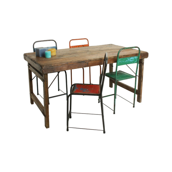 Ausklappbarer Esstisch aus Altholz, Länge ca. 155cm, Tiefe ca. 90cm