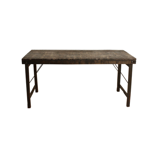 Ausklappbarer Esstisch aus Altholz, Länge ca. 155cm, Tiefe ca. 90cm