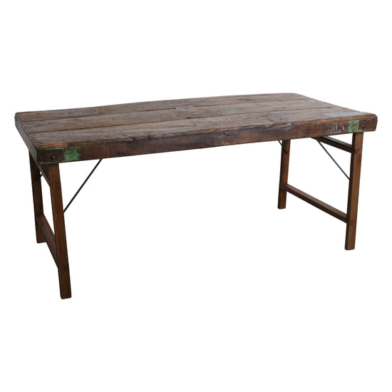 Ausklappbarer Esstisch aus Altholz, Länge ca. 186cm, Tiefe ca. 90cm