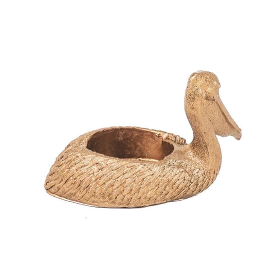 Teelicht / Tischleuchte Pelikan Petros, gold