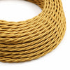 Textilkabel 2x0.75mm / Gold verdrillt