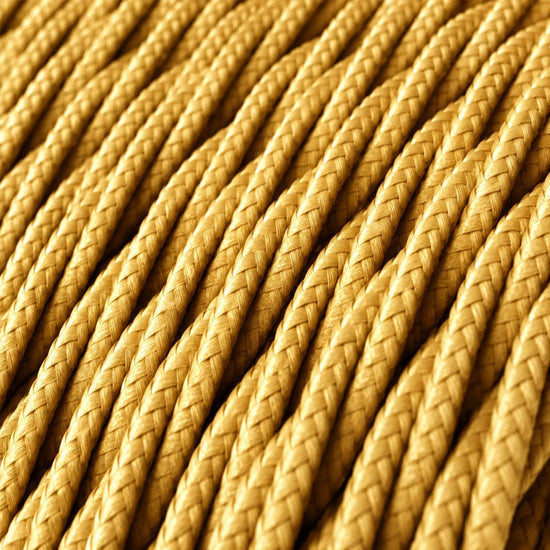 Textilkabel 2x0.75mm / Gold verdrillt Detail