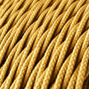 Textilkabel 2x0.75mm / Gold verdrillt Detail