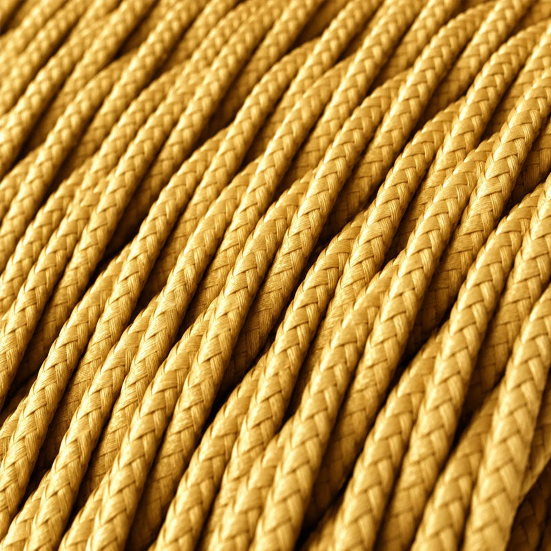 Textilkabel 2x0.75mm / Gold verdrillt Detail