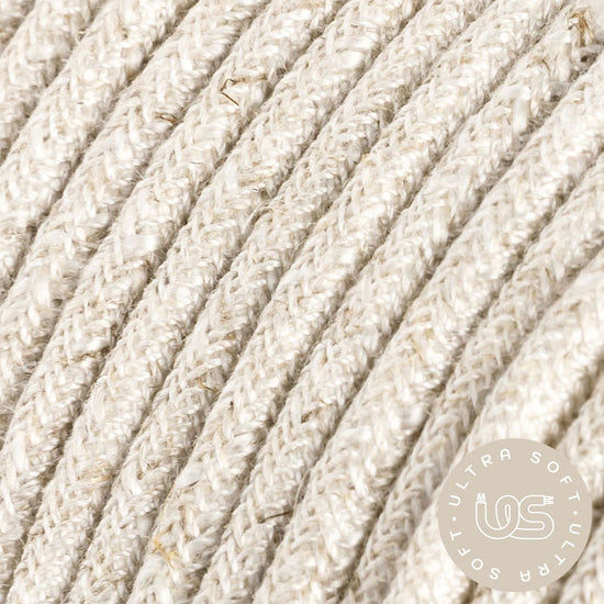 Textilkabel Ultra Soft Naturgewebe 2x0.75mm / Leinen