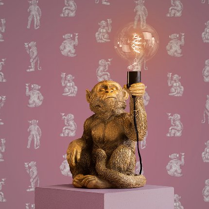 Tischleuchte Abu, sitzend, gold