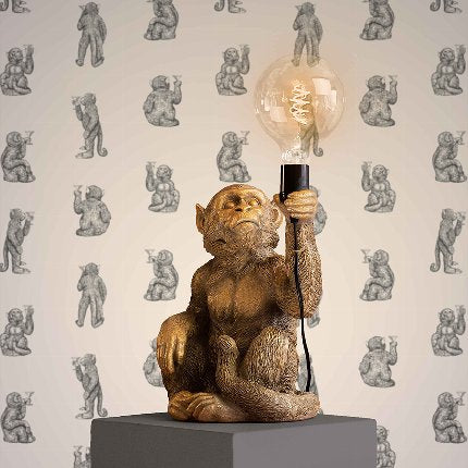 Tischleuchte Abu, sitzend, gold