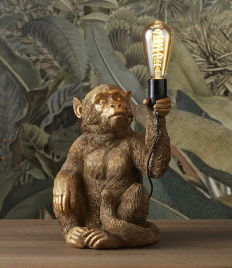 Tischleuchte Abu, sitzend, gold