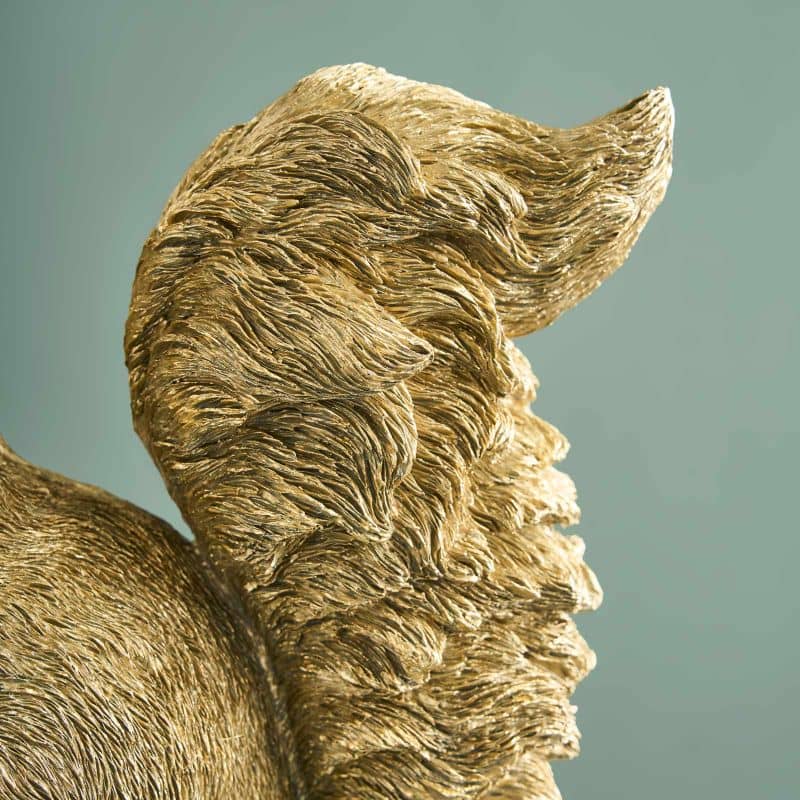 Tischleuchte Eichhörnchen „Eduard Eichhorn“ gold, Detail Schwanz