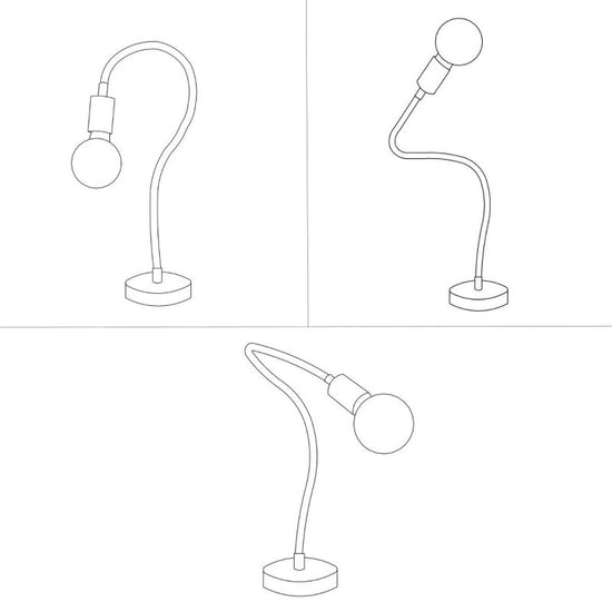 Tischleuchte 'Flex', Bronze satiniert / Schwarz