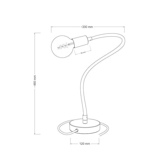 Tischleuchte 'Flex', Bronze satiniert / Schwarz