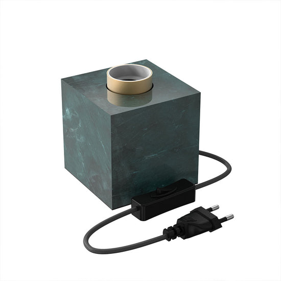 Tischleuchte Marmor Kubus / Grün