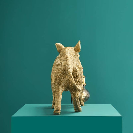 Tischleuchte Wildschwein William, gold