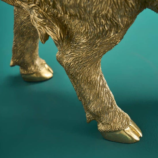 Tischleuchte Wildschwein William, gold