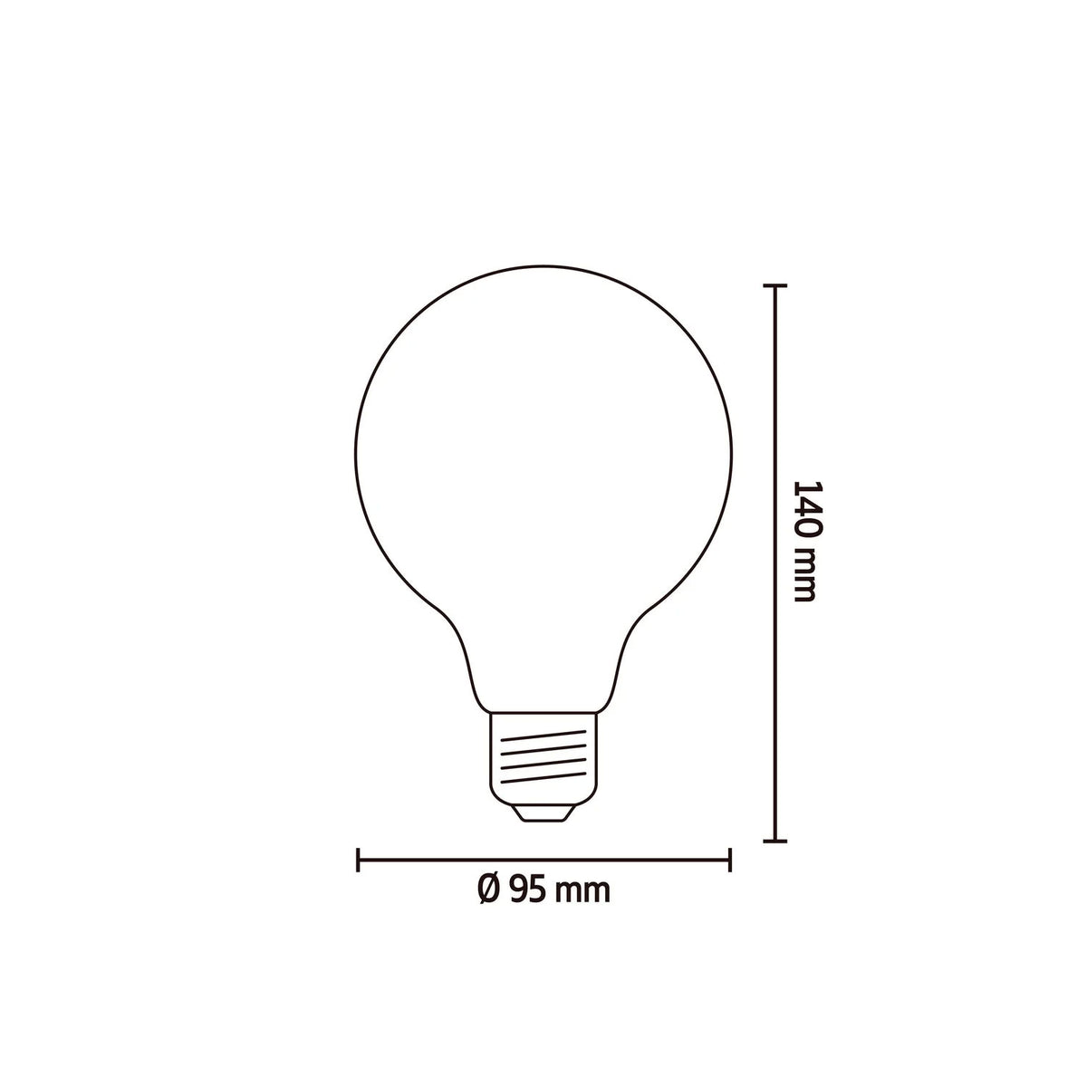 Vermassung G95 LED Leuchtmittel