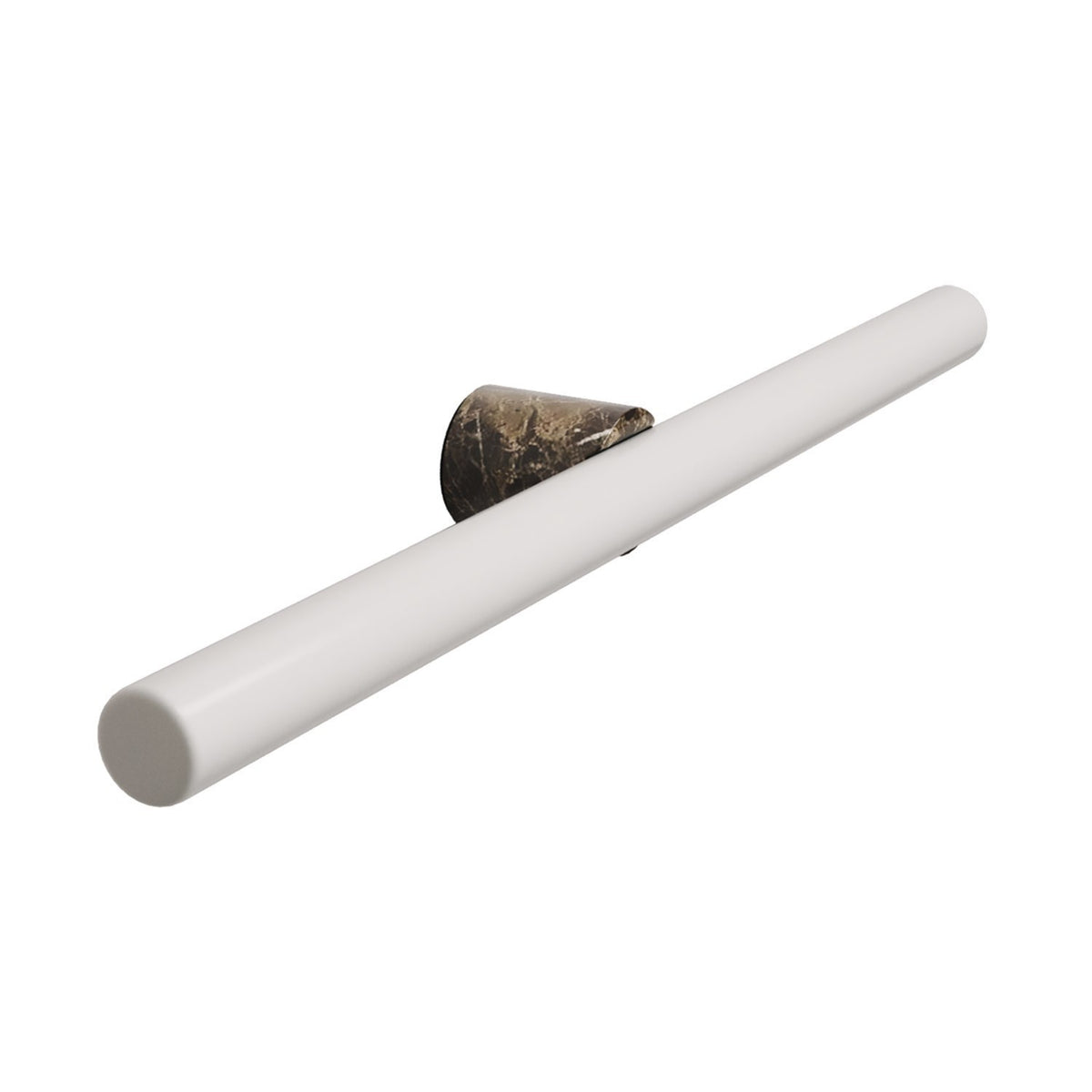 Wand- und Deckenleuchte esse14 S14d, IP44, mit LED-Röhre Porzellan-Effekt 500 mm – Marmoroptik braun