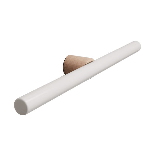 Wand- und Deckenleuchte esse14 S14d, IP44, mit LED-Röhre Porzellan-Effekt 500 mm – Neutral (Holzoptik hell)