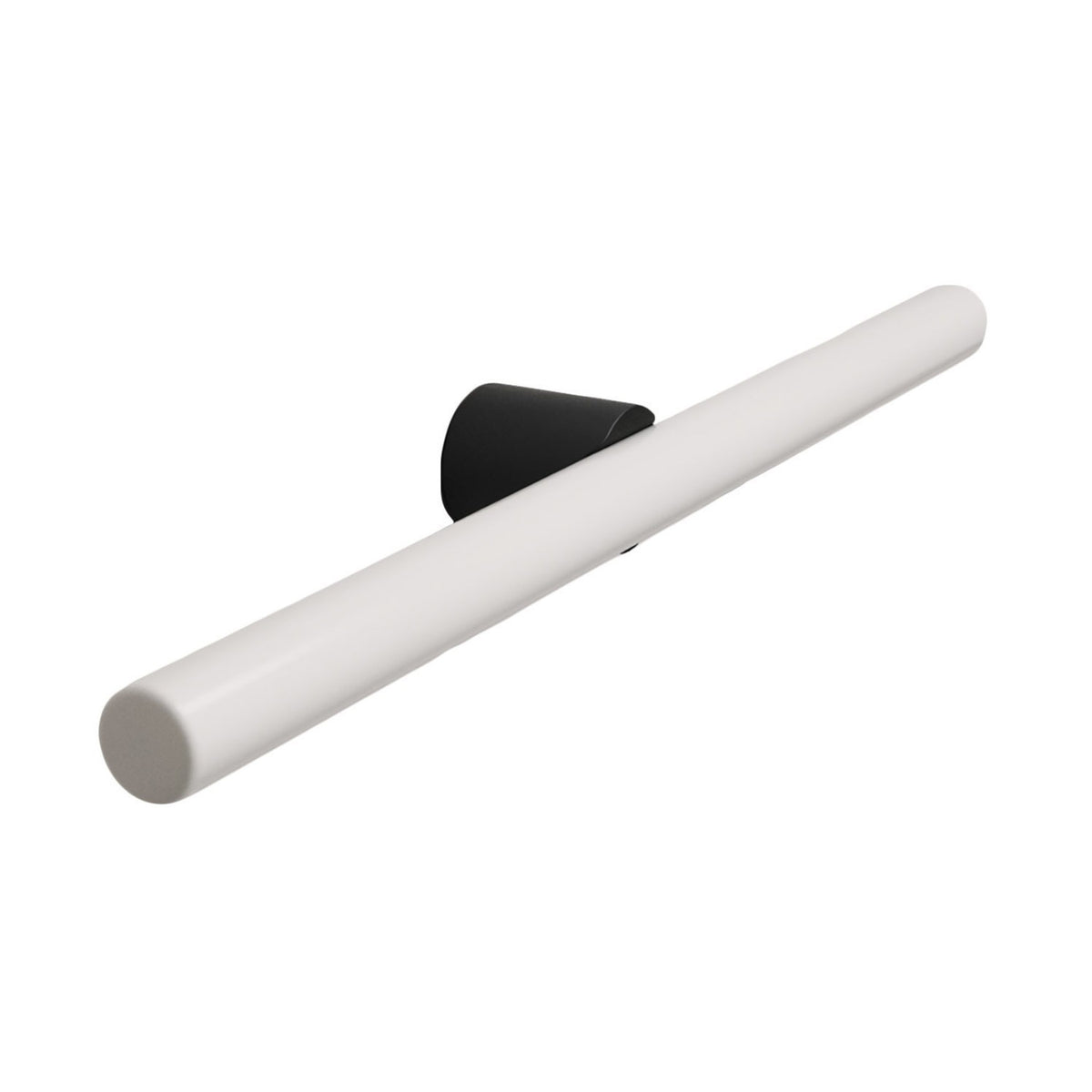 Wand- und Deckenleuchte esse14 S14d, IP44, mit LED-Röhre Porzellan-Effekt 500 mm – Schwarz