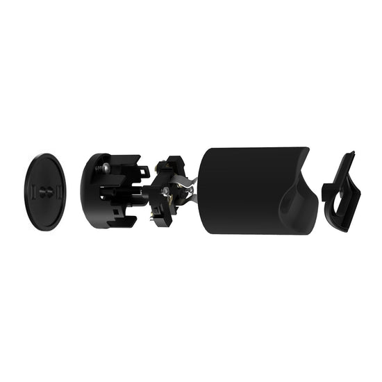 Wand- und Deckenleuchte esse14 S14d, IP44, mit LED-Röhre Porzellan-Effekt 500 mm – Schwarz