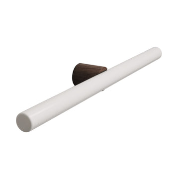 Wand- und Deckenleuchte esse14 S14d, IP44, mit LED-Röhre Porzellan-Effekt 500 mm – Wengé-Optik