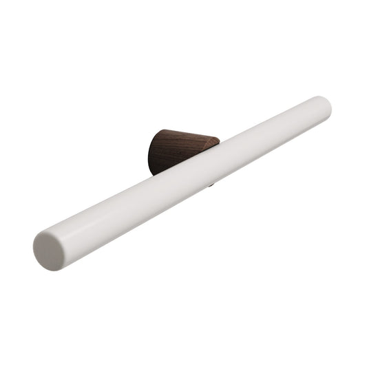 Wand- und Deckenleuchte esse14 S14d, IP44, mit LED-Röhre Porzellan-Effekt 500 mm – Wengé-Optik