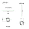 Wand- und Deckenleuchte esse14 S14d, IP44, mit LED-Röhre Porzellan-Effekt 500 mm – Wengé-Optik