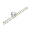 Wand- und Deckenleuchte esse14 S14d, IP44, mit LED-Röhre transparent 500 mm – Marmoroptik weiss