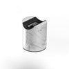 Wand- und Deckenleuchte esse14 S14d, IP44, mit LED-Röhre transparent 500 mm – Marmoroptik weiss