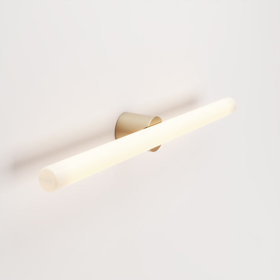Wand- und Deckenleuchte S14d Metall mit LED-Röhre Porzellan-Effekt 500 mm – Bronze satiniert