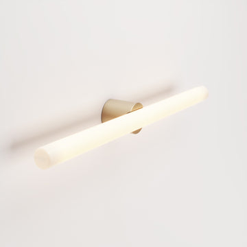 Wand- und Deckenleuchte S14d Metall mit LED-Röhre Porzellan-Effekt 500 mm – Bronze satiniert