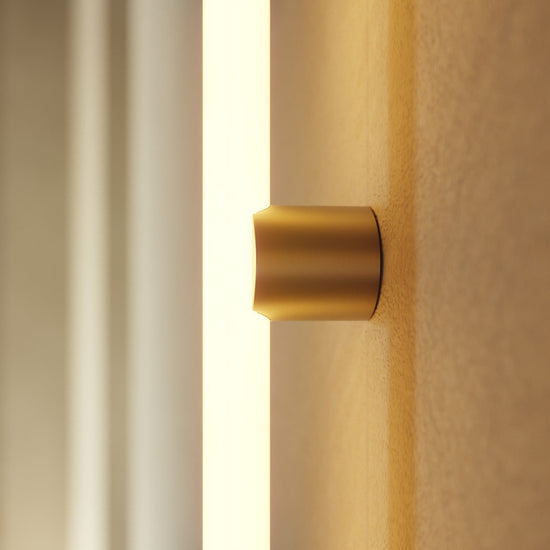 Wand- und Deckenleuchte S14d Metall mit LED-Röhre Porzellan-Effekt 500 mm – Bronze satiniert