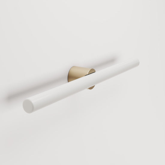 Wand- und Deckenleuchte S14d Metall mit LED-Röhre Porzellan-Effekt 500 mm – Bronze satiniert