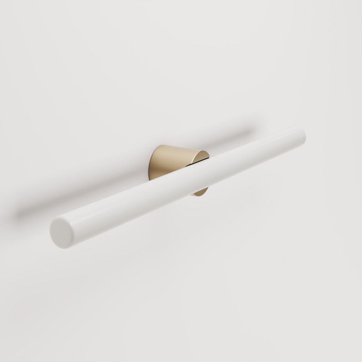 Wand- und Deckenleuchte S14d Metall mit LED-Röhre Porzellan-Effekt 500 mm – Bronze satiniert